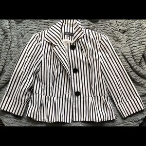 Anne Klein Peplum Striped Jacket